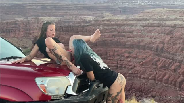 On the hood of her truck — MILF & Mature scene by Mylfed