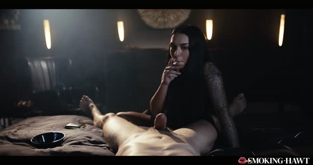 Black Angel Smoking — Ebony scene by Mylfed
