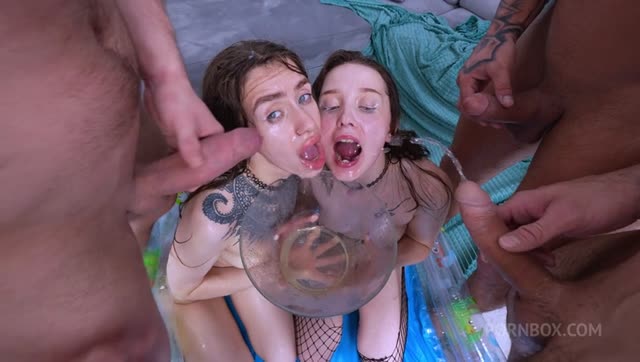 6on2 WET GANGBANG DVP! Two Hot Babes Holy Wood & Akina Asmus Vs Six Big Cocks — Group & Threesome, Gangbang, 6on2 scene by Mylfed